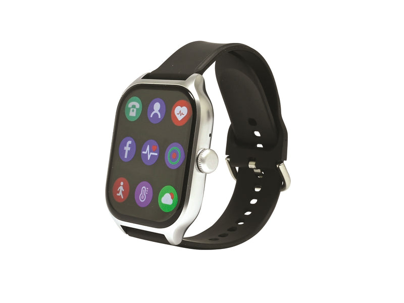 Lexibook Bluetooth smartwatch with touch screen including social health and multimedia functions