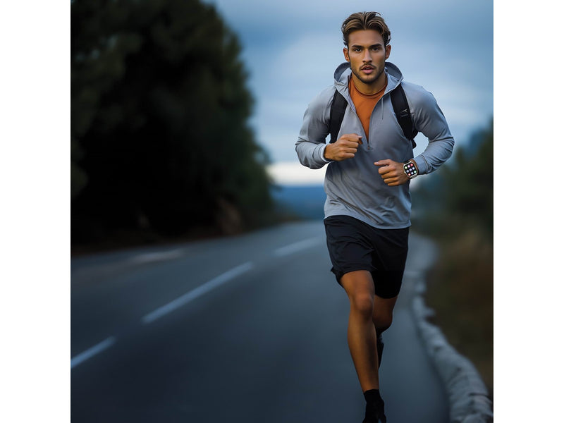 Lexibook Bluetooth smartwatch with touch screen including social health and multimedia functions