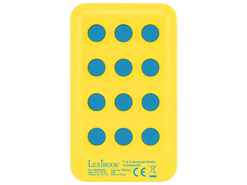 Lexibook Despicable Me Power Bank 4.000 mAh with suction cup - 4000 mAh