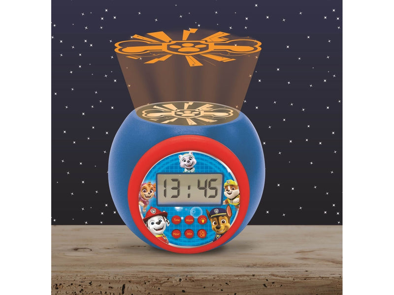 Lexibook Paw Patrol alarm projector clock with a timer.