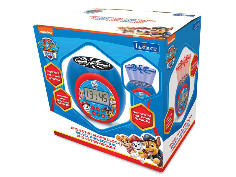 Lexibook Paw Patrol alarm projector clock with a timer.
