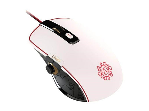 Lexip X Ubisoft - Assassin's Creed Shadows - mouse - with thumb joystick and ceramic skates - white red black gold - Maus (Schwarz)