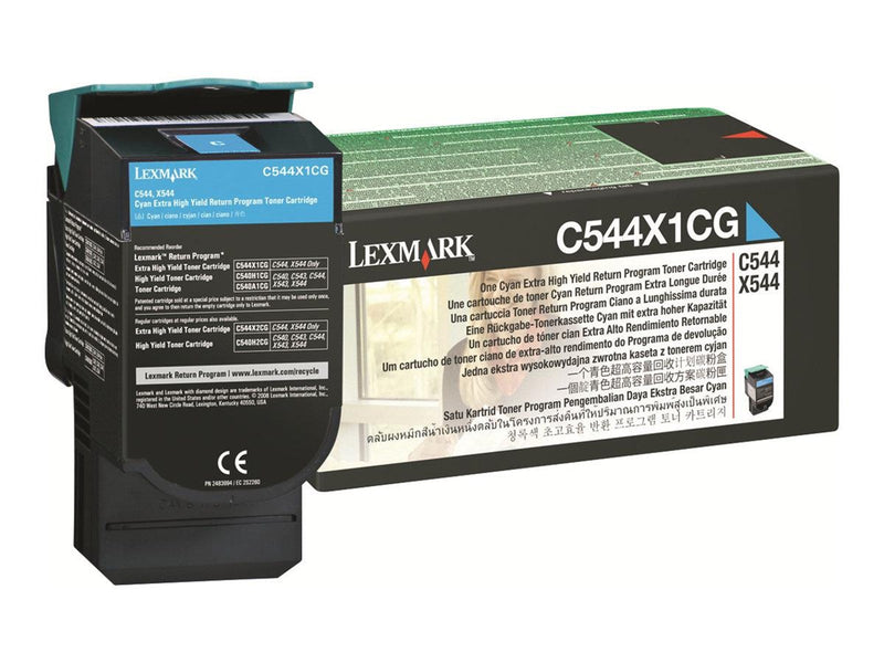 Lexmark C544X1CG / High Capacity Black Toner - Tonerpatrone Cyan