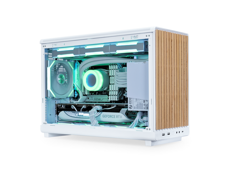 Lian Li Dan Case A3- mATX Wood edition - Gehäuse - Minitower - Weiß