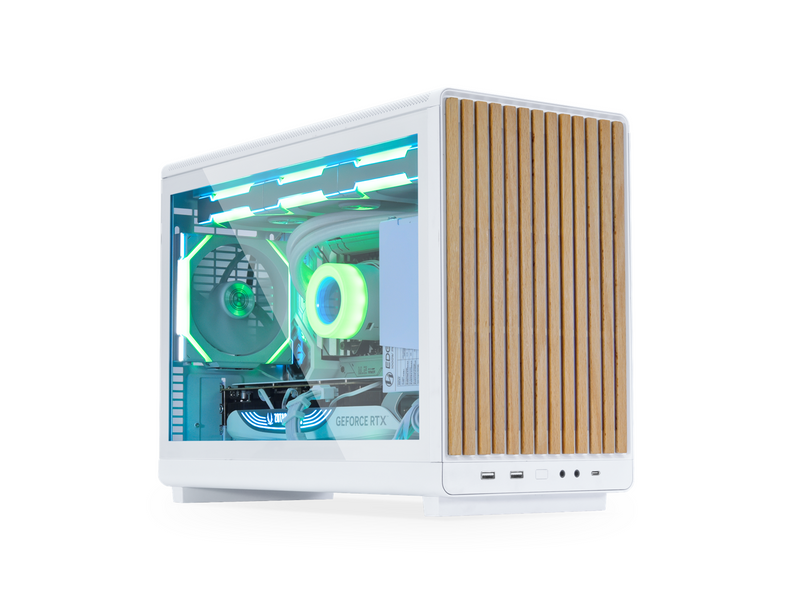 Lian Li Dan Case A3- mATX Wood edition - Gehäuse - Minitower - Weiß