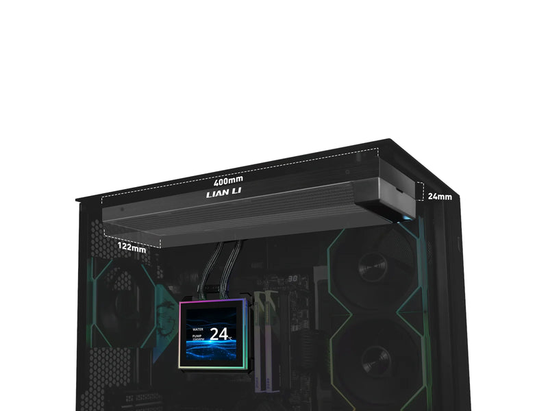 Lian Li Hydroshift II LCD-S 360N fanless - CPU-Wasserkühlung - Max 28 dBA
