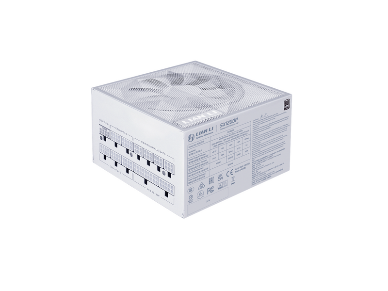 Lian Li SX1200P (White) Netzteile - 1200 Watt - 120 mm - ATX 3.1 - 80 Plus Platinium