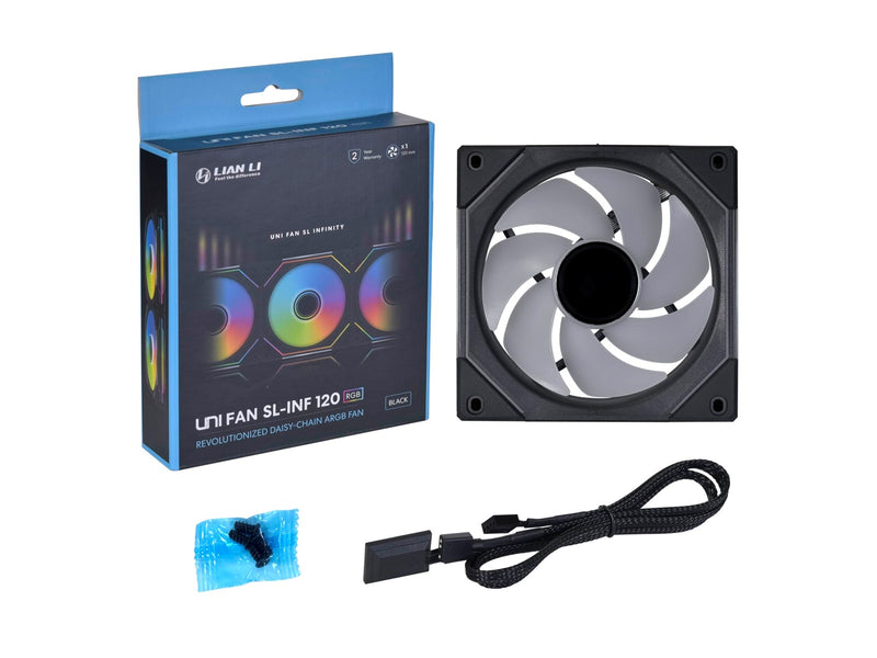 Lian Li UNI FAN SL-INF - Gehäuselüfter - 120mm - Schwarz mit RGB LED - 29 dBA