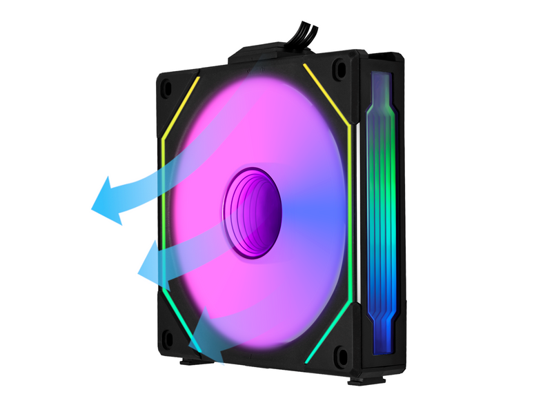 Lian Li UNI FAN SL-INF Reverse - Gehäuselüfter - 120mm - Schwarz mit RGB LED - 32 dBA