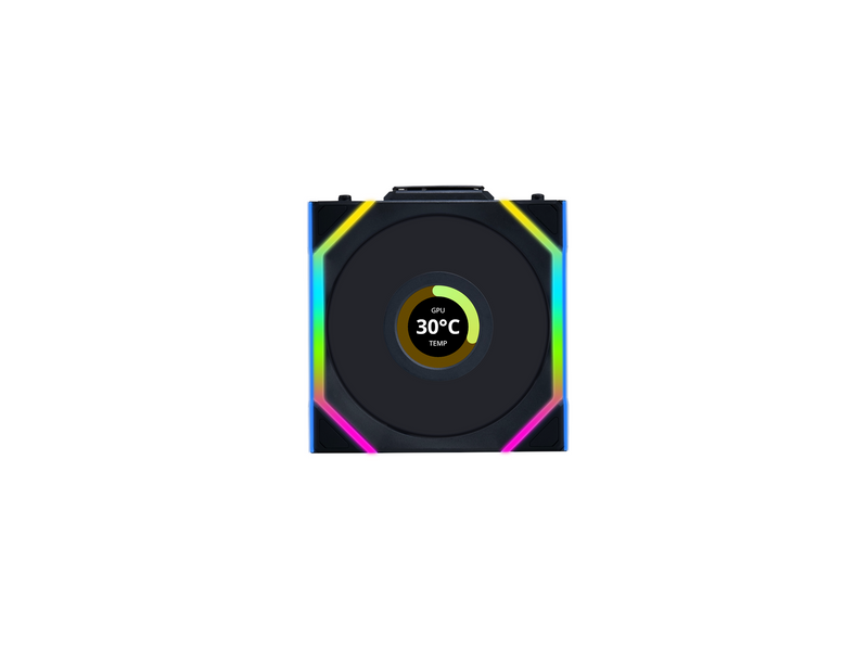 Lian Li UNI FAN SL Wireless LCD - Gehäuselüfter - 120mm - Schwarz mit RGB LED - 30 dBA