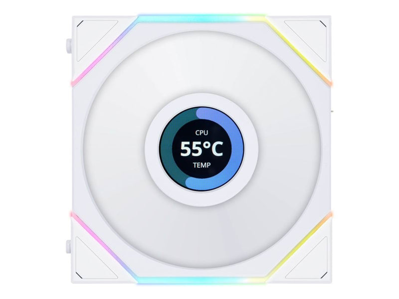 Lian Li UNI FAN TL LCD 120 (3-pack) - Gehäuselüfter - 120mm - Weiß mit RGB LED - 27 dBA