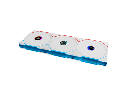 Lian Li UNI FAN TL Wireless LCD (3-pack) - Gehäuselüfter - 120mm - Weiß mit RGB LED - 27 dBA