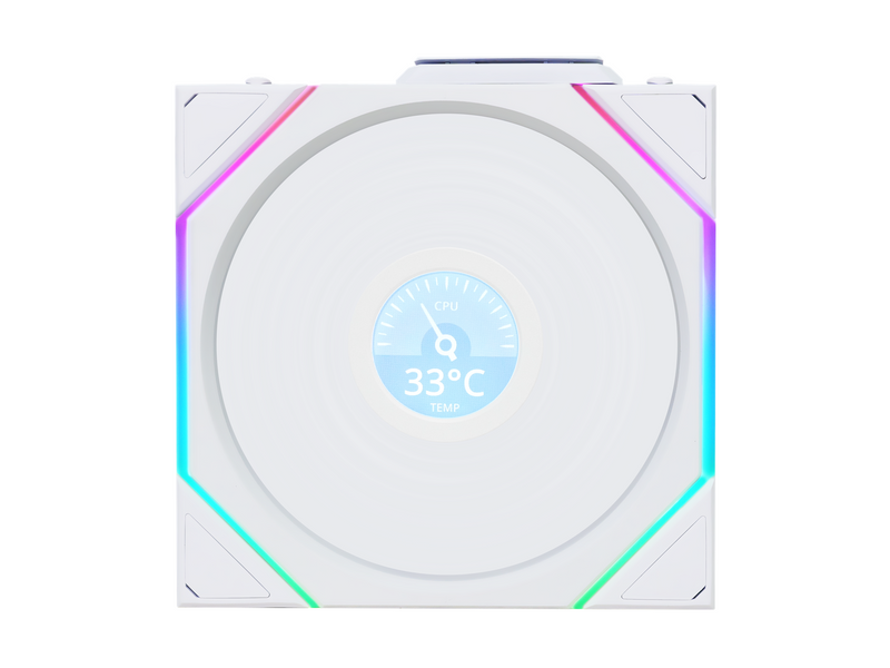 Lian Li UNI FAN TL Wireless LCD - Gehäuselüfter - 120mm - Weiß mit RGB LED - 27 dBA