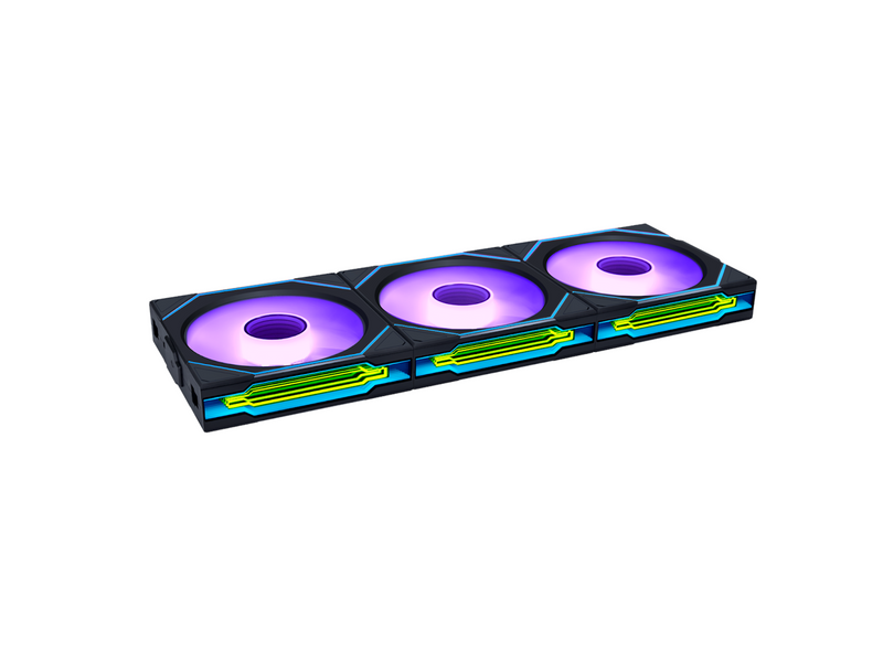 Lian Li UNI Fan INF 120 (3-pack) - Reverse blade - Gehäuselüfter - 120mm - Schwarz mit RGB LED - 32 dBA