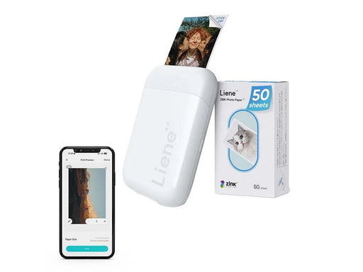 Liene Pearl 2x3" Tragbarer Fotodrucker (Weiß) - Zink