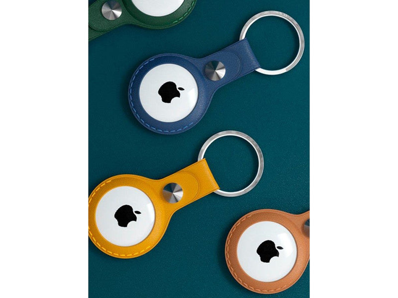 Light Solutions Airtag Key Ring - Leather - Yellow