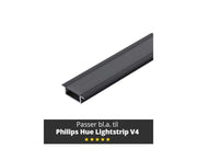 Light Solutions Aluminiumsprofil - Model G til Philips Hue og WiZ - Sort