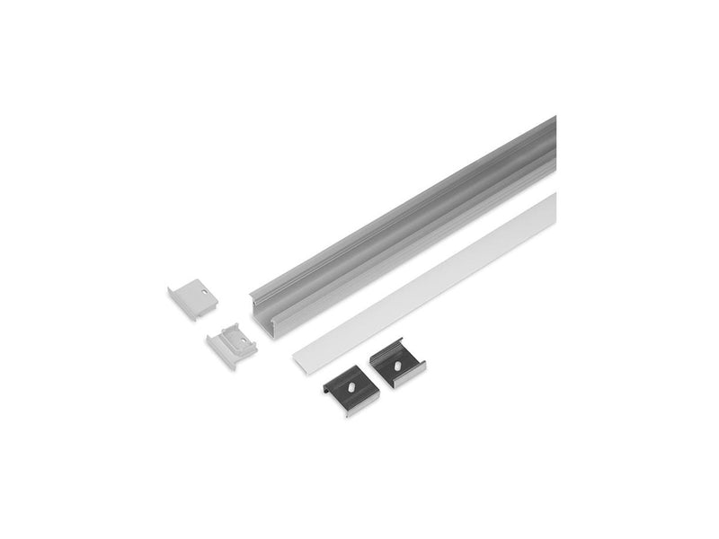 Light Solutions Aluminiumsprofil - Model L (Indbyg) - 20mm LED strip - Alu
