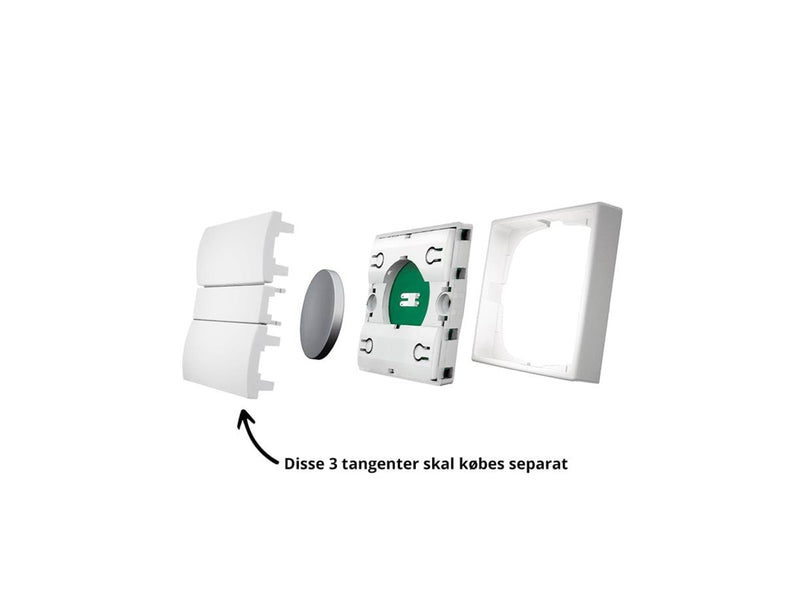 Light Solutions Lightbee ZigBee-Schalter für FUGA - Austauschbare Tasten
