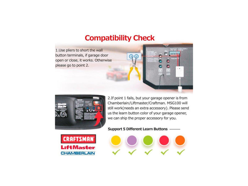 Light Solutions Smart WiFi Garage door opener - check existing motor