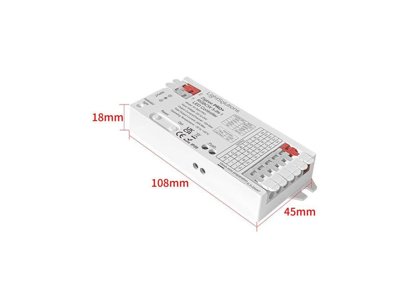 Light Solutions ZigBee Pro+ RGBCW 5-in-1 LED Controller - 12/24V