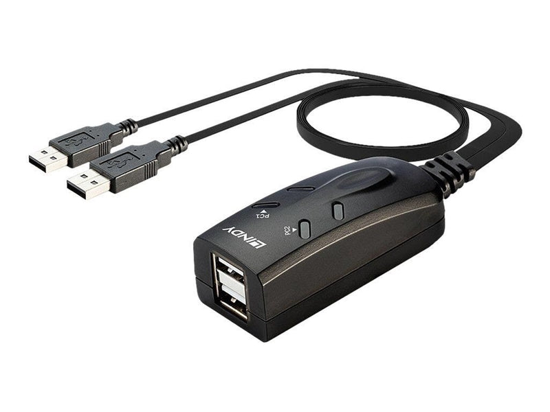 Lindy 2 Port USB KM Switch - keyboard/mouse switch - 2 ports