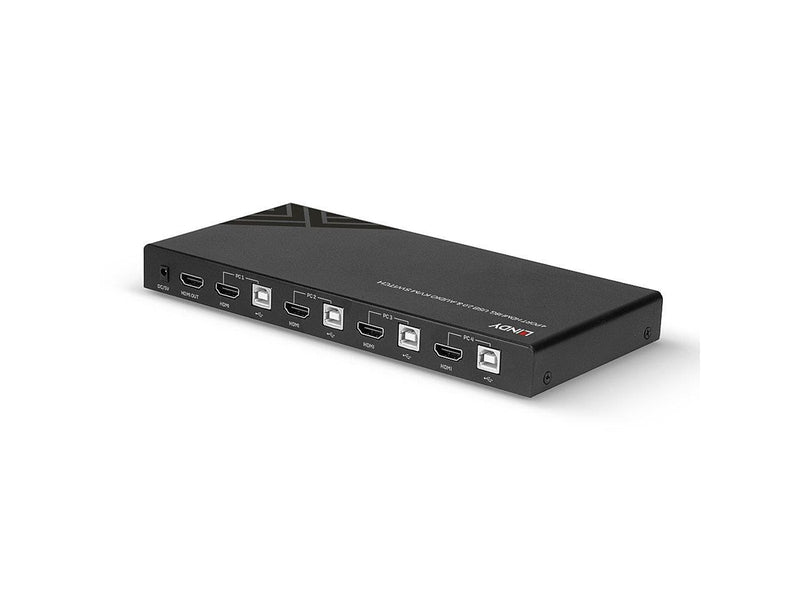 Lindy 4-Port HDMI 4K60 USB 2.0 & Audio KVM Switch