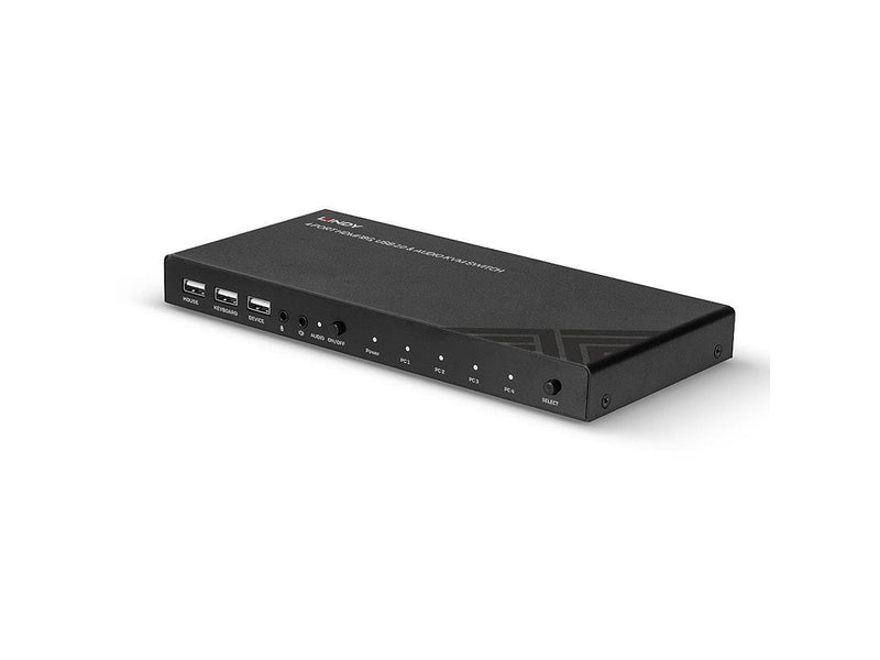 Lindy 4-Port HDMI 4K60 USB 2.0 & Audio KVM Switch
