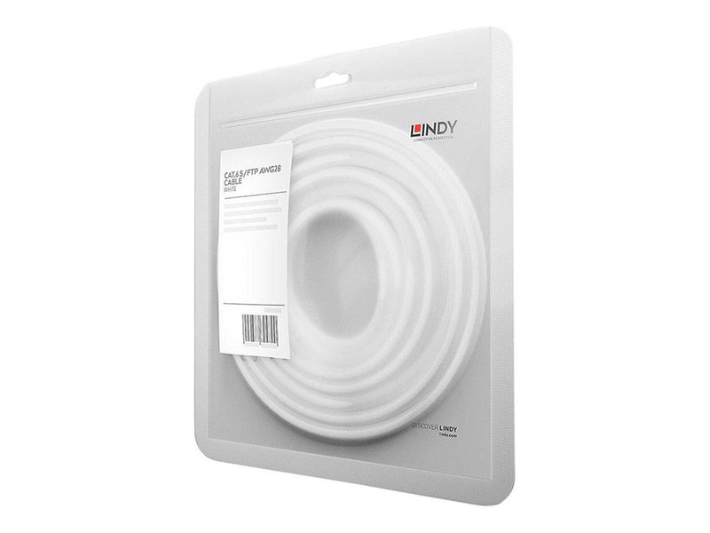 Lindy Basic patch cable - 5 m - white - Weiß - 5m