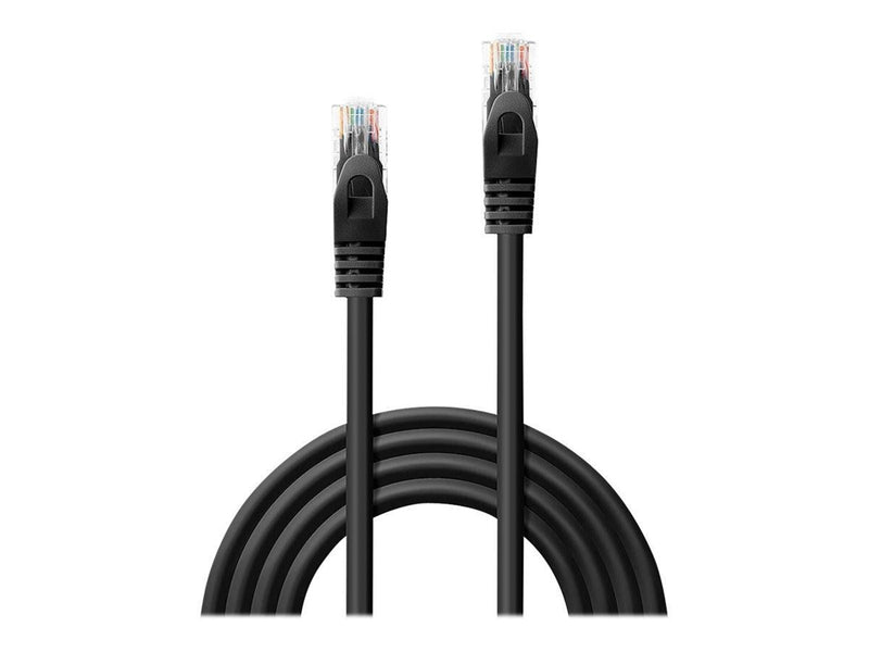 Lindy Basic patch cable - 50 cm - black - Schwarz - 0.5m