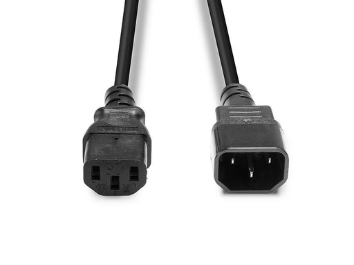Lindy C14 to C13 Mains Extension Cable Black - 1m