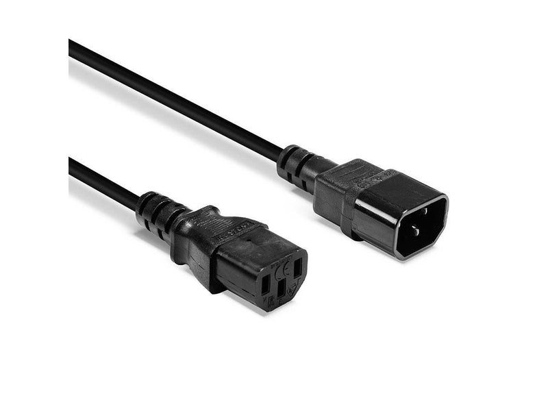 Lindy C14 to C13 Mains Extension Cable Black - 1m