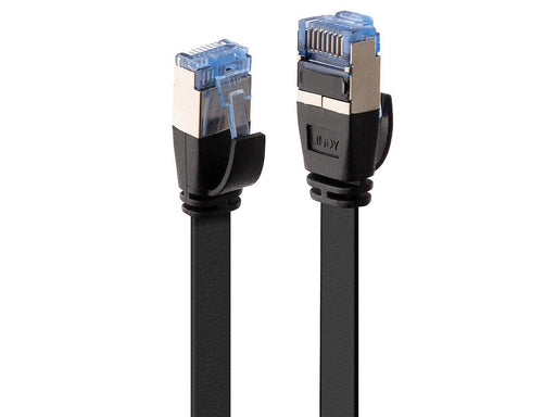Lindy Cat 6A U/FTP Flat Network Cable - 10m - Schwarz - 10m