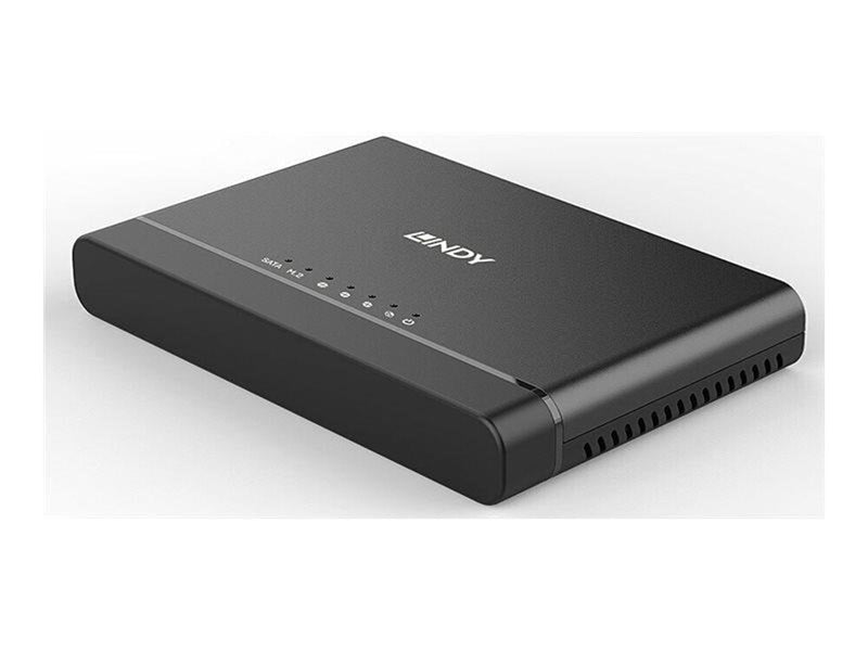 Lindy - HDD / SSD docking station - SATA 6Gb/s / PCIe 3.0 x2 (NVMe) - USB-C 3.2 (Gen 2)