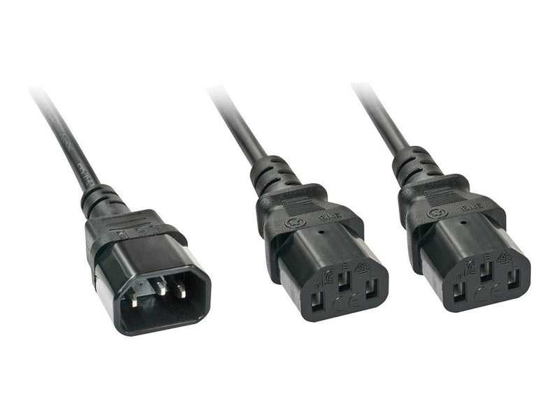 Lindy - power splitter - IEC 60320 C14 to power IEC 60320 C13 - 2 m