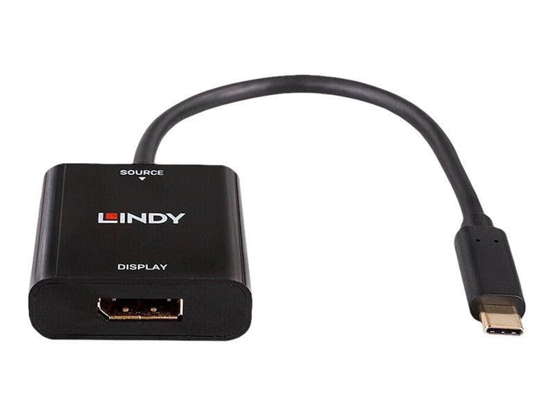Lindy - video adapter - 24 pin USB-C to DisplayPort - 21 cm
