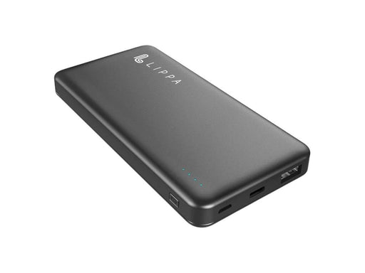 Lippa 10.000 mAh Powerbank 18W USB-C PD & QC USB-A Output - Black - 10000 mAh
