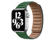 Lippa Apple Watch Magnetic Leather Strap 38/40/41 - Green / Brown