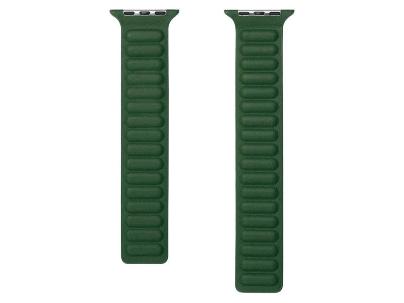 Lippa Apple Watch Magnetic Leather Strap 38/40/41 - Green / Brown