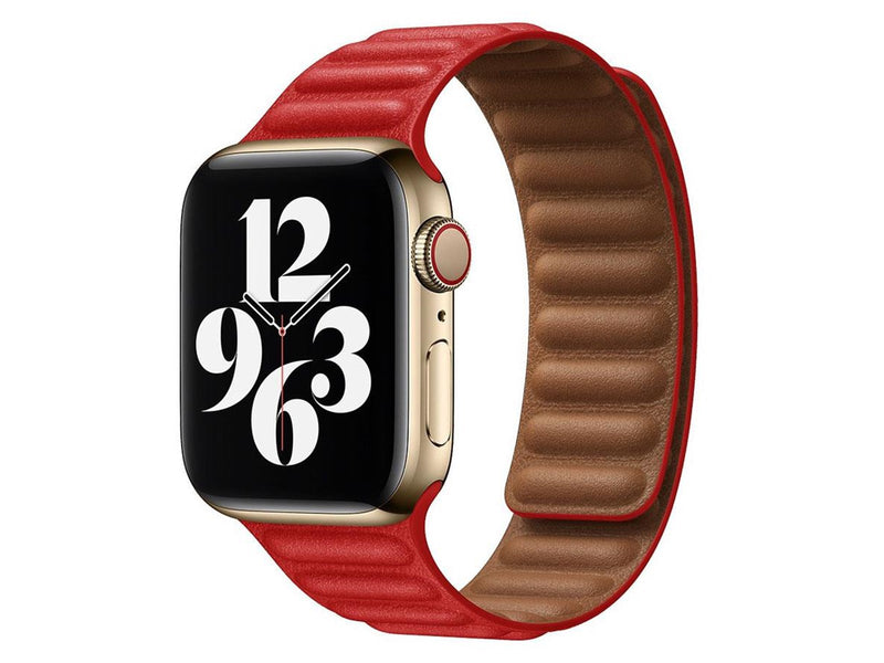 Lippa Apple Watch magnetisk læderrem 42/44/45/49 - Red