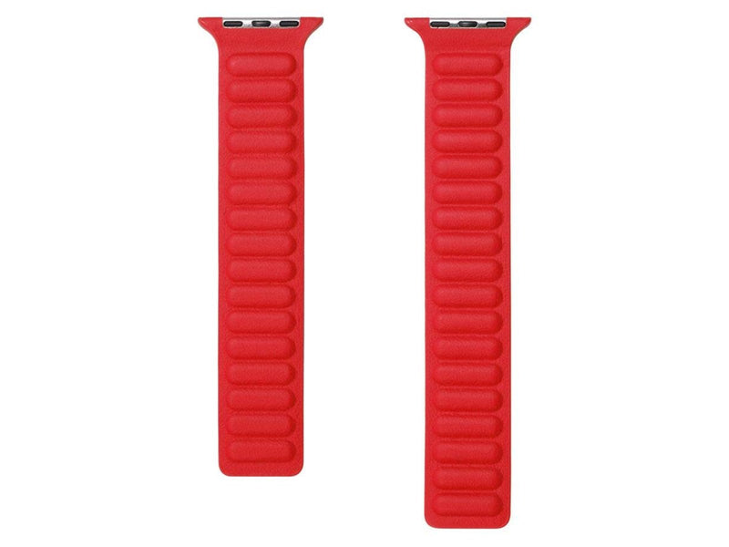 Lippa Apple Watch magnetisk læderrem 42/44/45/49 - Red