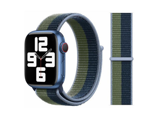 Lippa Apple Watch nylon strap 38/40/41 - Green/blue