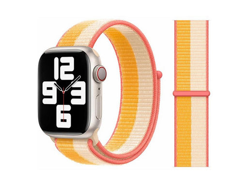 Lippa Apple Watch nylon strap 38/40/41 - White/Yellow