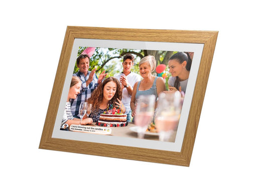 Lippa Frameo Digital Picture Frame 10" - Wooden Frame