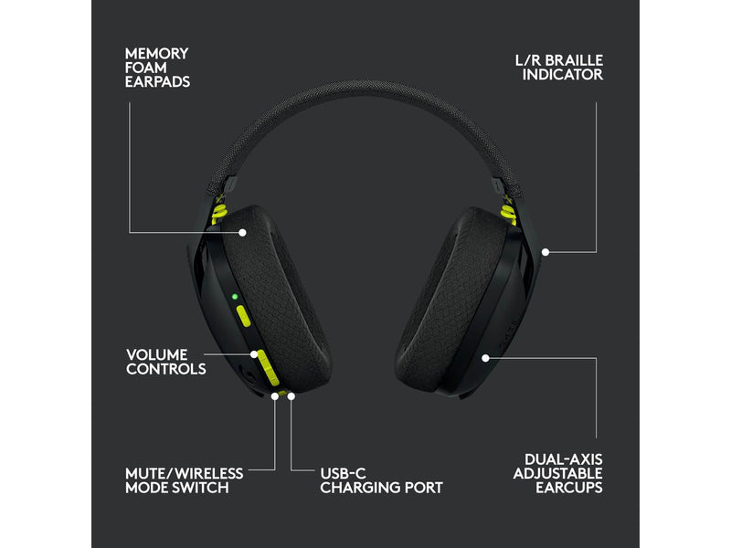 Logitech G435 LIGHTSPEED Wireless Gaming Headset - Black