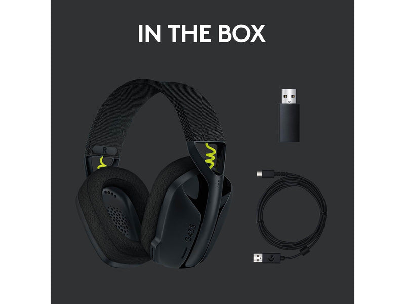 Logitech G435 LIGHTSPEED Wireless Gaming Headset - Black