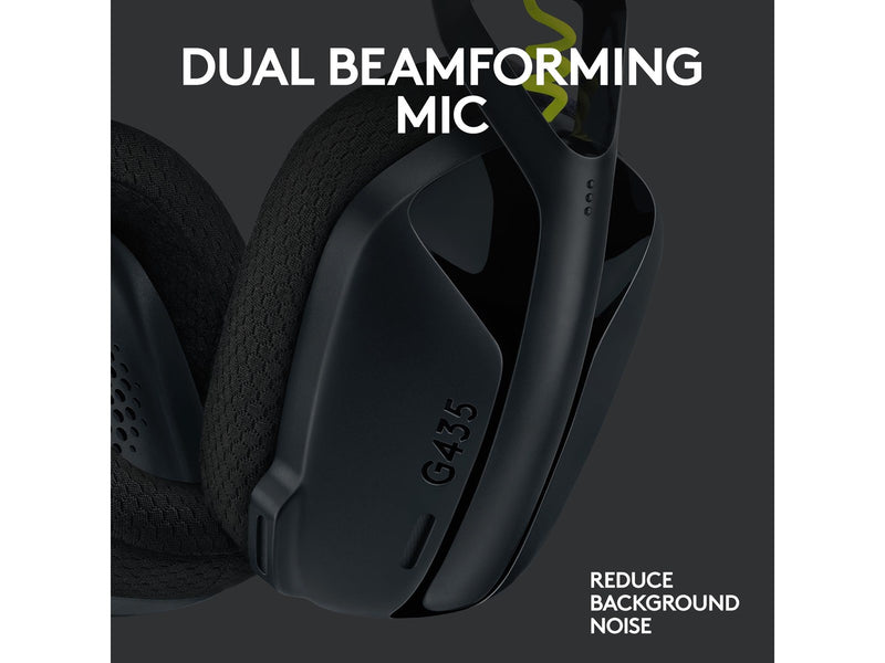 Logitech G435 LIGHTSPEED Wireless Gaming Headset - Black
