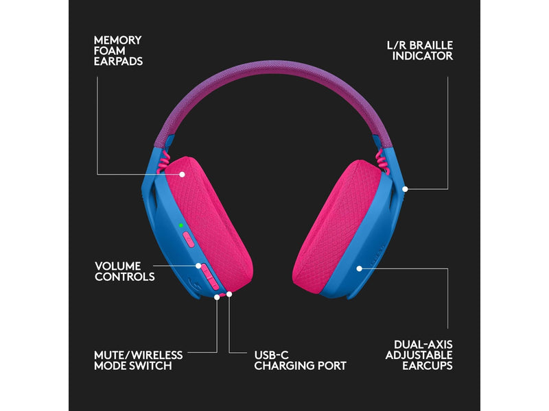 Logitech G435 LIGHTSPEED Wireless Gaming Headset - Blue