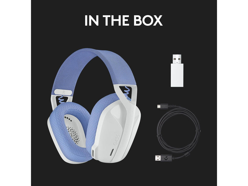 Logitech G435 LIGHTSPEED Wireless Gaming Headset - White