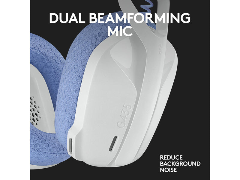 Logitech G435 LIGHTSPEED Wireless Gaming Headset - White